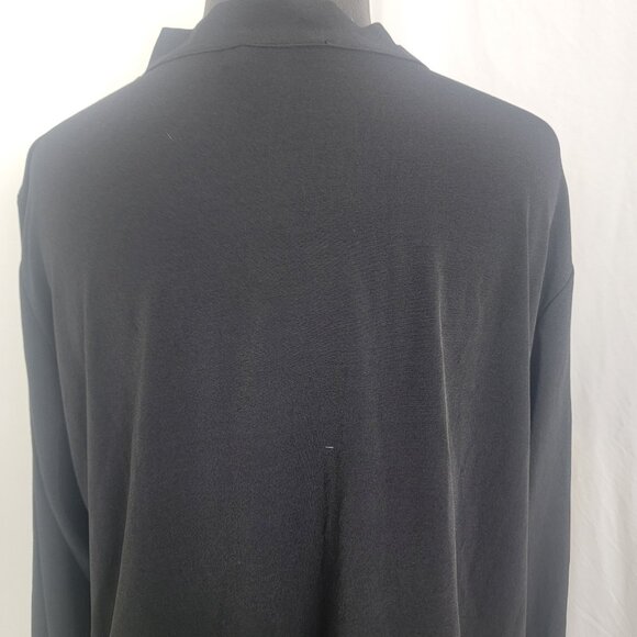 CK Calvin Klein Long Sleeve Women's Sweater Top Black Short Length Size 2X New - Picture 4 of 6